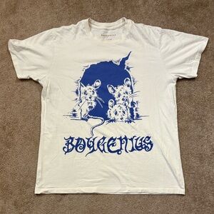 Boy Genius 3 Mice Shirt Cream Beige Mens Size Large Phoebe Bridgers